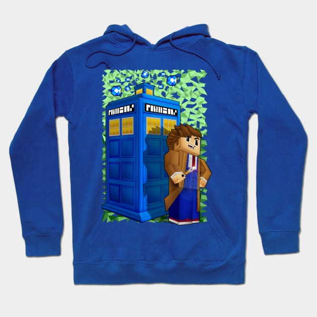 10th Doctor in 8 bit world Hoodie by Dezigner007